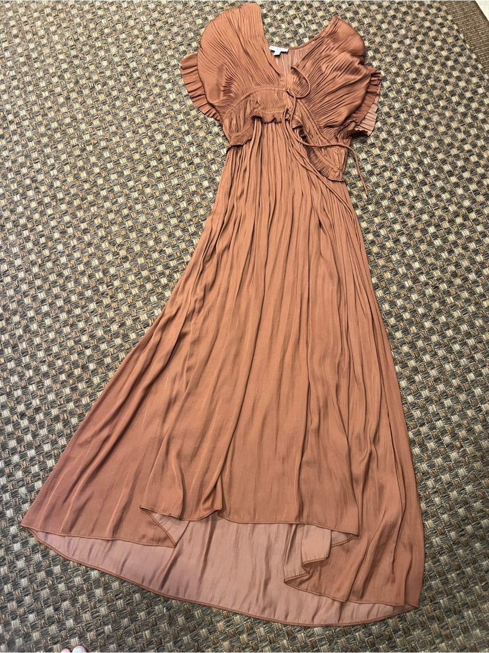 Current air small new without tags rust  Pleated Maxi Dress